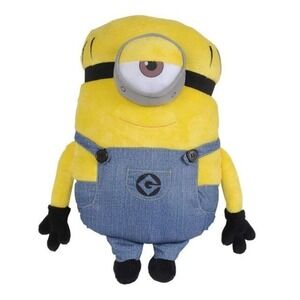 Despicable Me 3 Mel Minion Cuddle Pillow Kids 18in Yellow‎ New Overalls